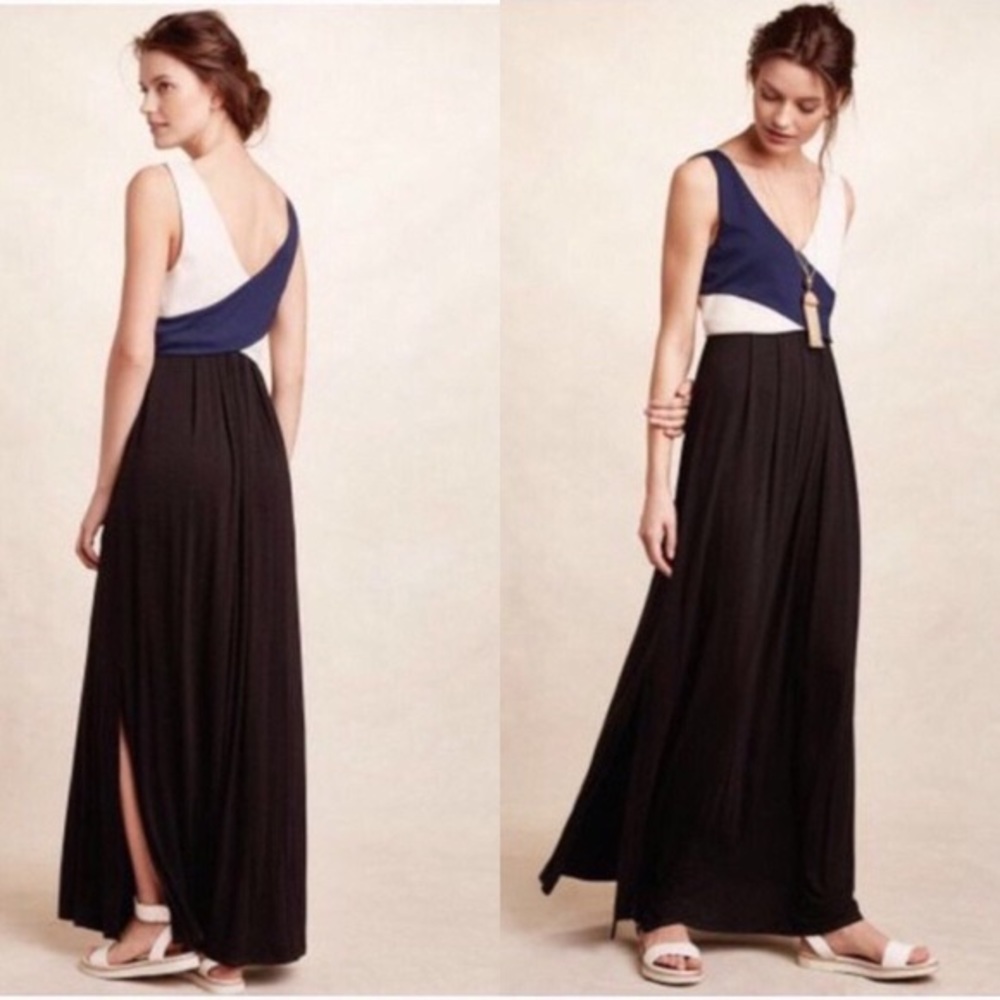 Anthropologie Elysian Maxi Dress Colorblock by Maeve